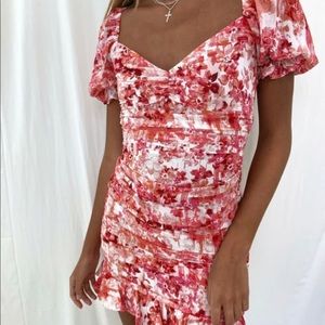 Isabelle’s cabinet slow burn scarlet floral dress